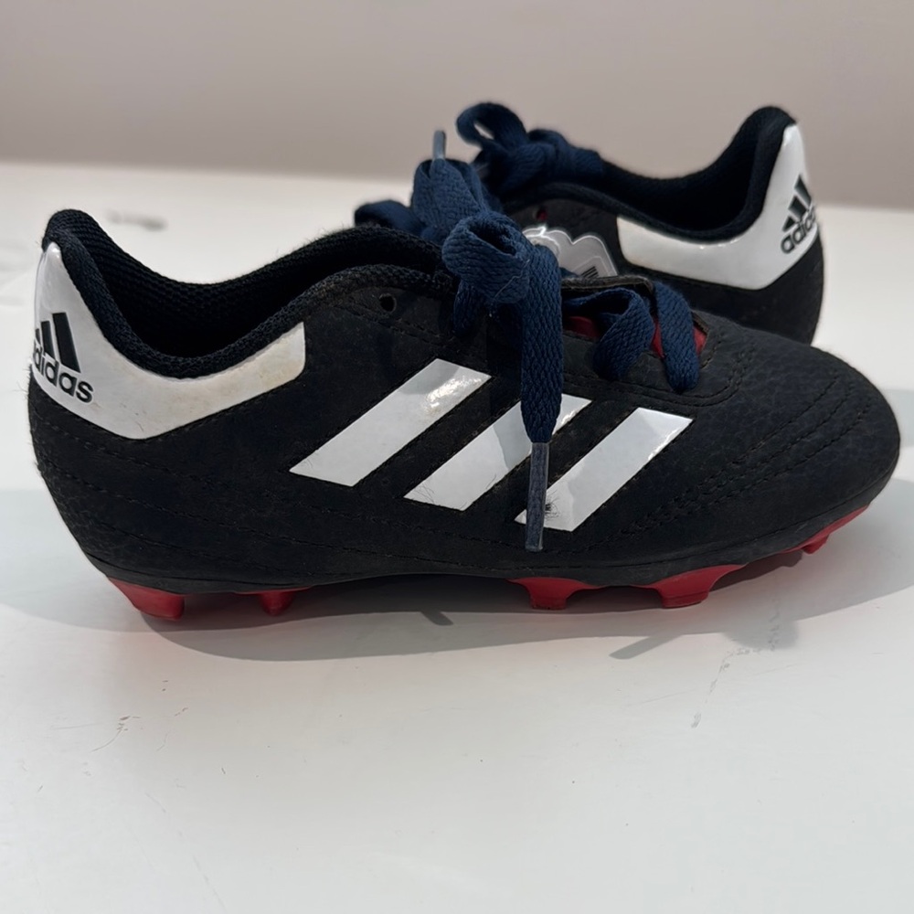 Adidas Kids Black and White Soccer Shoes